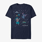 Merch Disney Classics Lilo & Stitch - CONSTELATION LILO STITCH Unisex T-Shirt Navy Blue