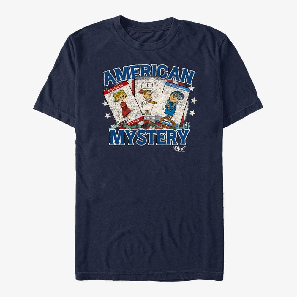 majice kratkih rukava Merch Hasbro - American Mystery Unisex T-Shirt Navy Blue