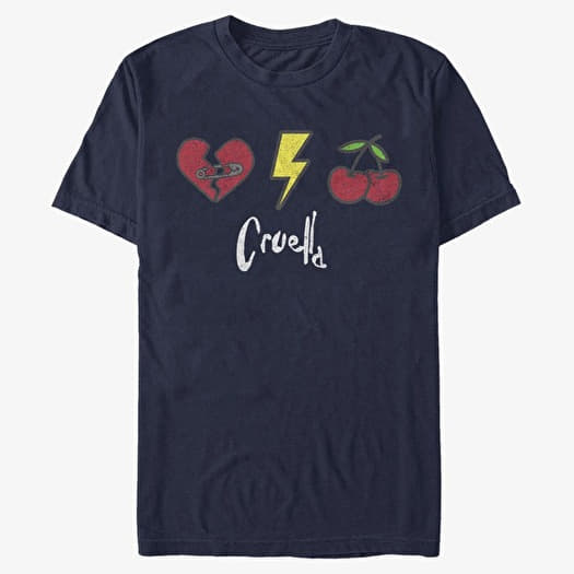 T-shirt Merch Disney Classics DNCA - Cruella Patches Unisex T-Shirt Navy Blue