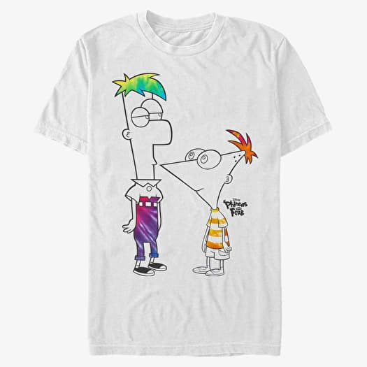 Maglietta Merch Disney Classics Phineas And Ferb - Boys of Tie Dye Unisex T-Shirt White