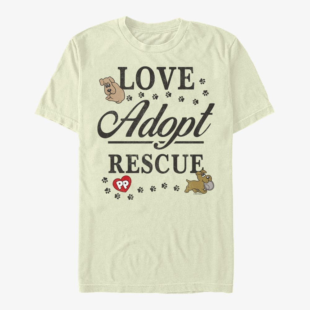 T-Shirts Merch Hasbro Pound Puppies - Love Adopt Rescue Unisex T-Shirt Natural