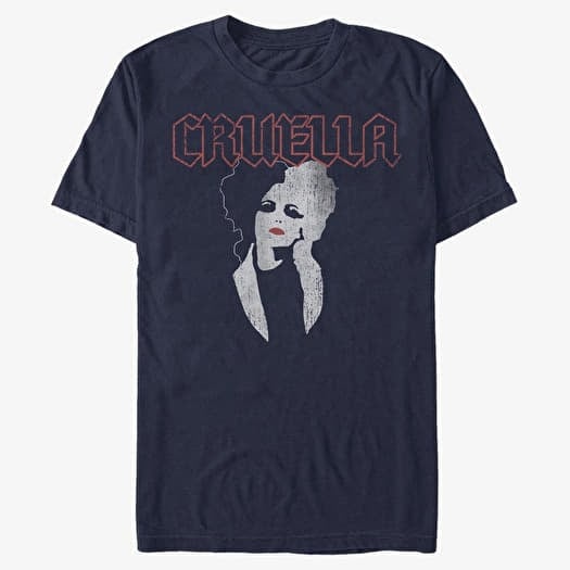 Tričko Merch Disney Classics DNCA - CRUELLA ROCK T Unisex T-Shirt Navy Blue