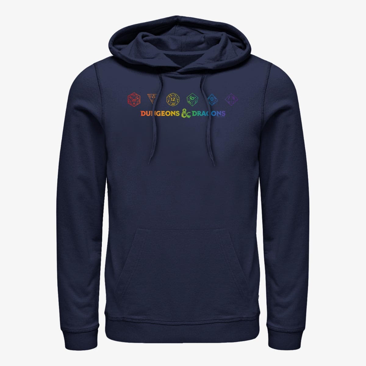 Толстовки та реглани Merch Dungeons & Dragons - Rainbow Dice Unisex Hoodie Navy Blue