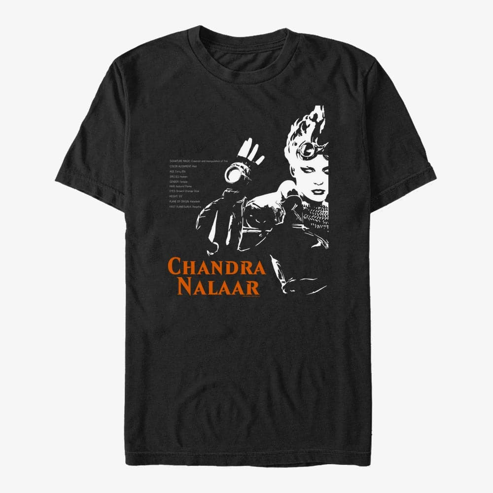 T-paidat Merch Magic: The Gathering - Chandra Stats Unisex T-Shirt Black
