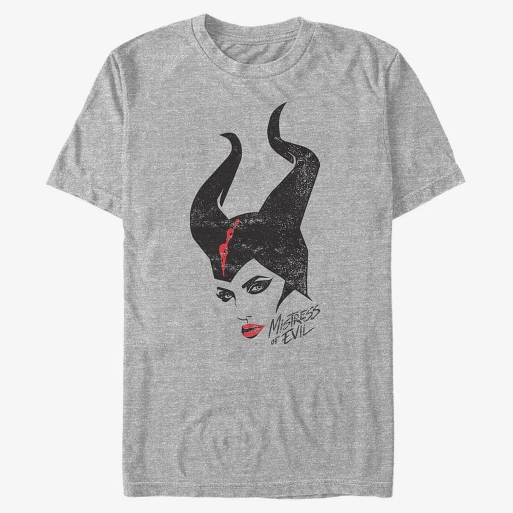 majice kratkih rukava Merch Disney Maleficent: Mistress Of Evil - Mal Evil Unisex T-Shirt Heather Grey