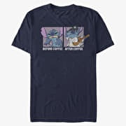 Merch Disney Lilo & Stitch - Stitch Coffee Unisex T-Shirt Navy Blue