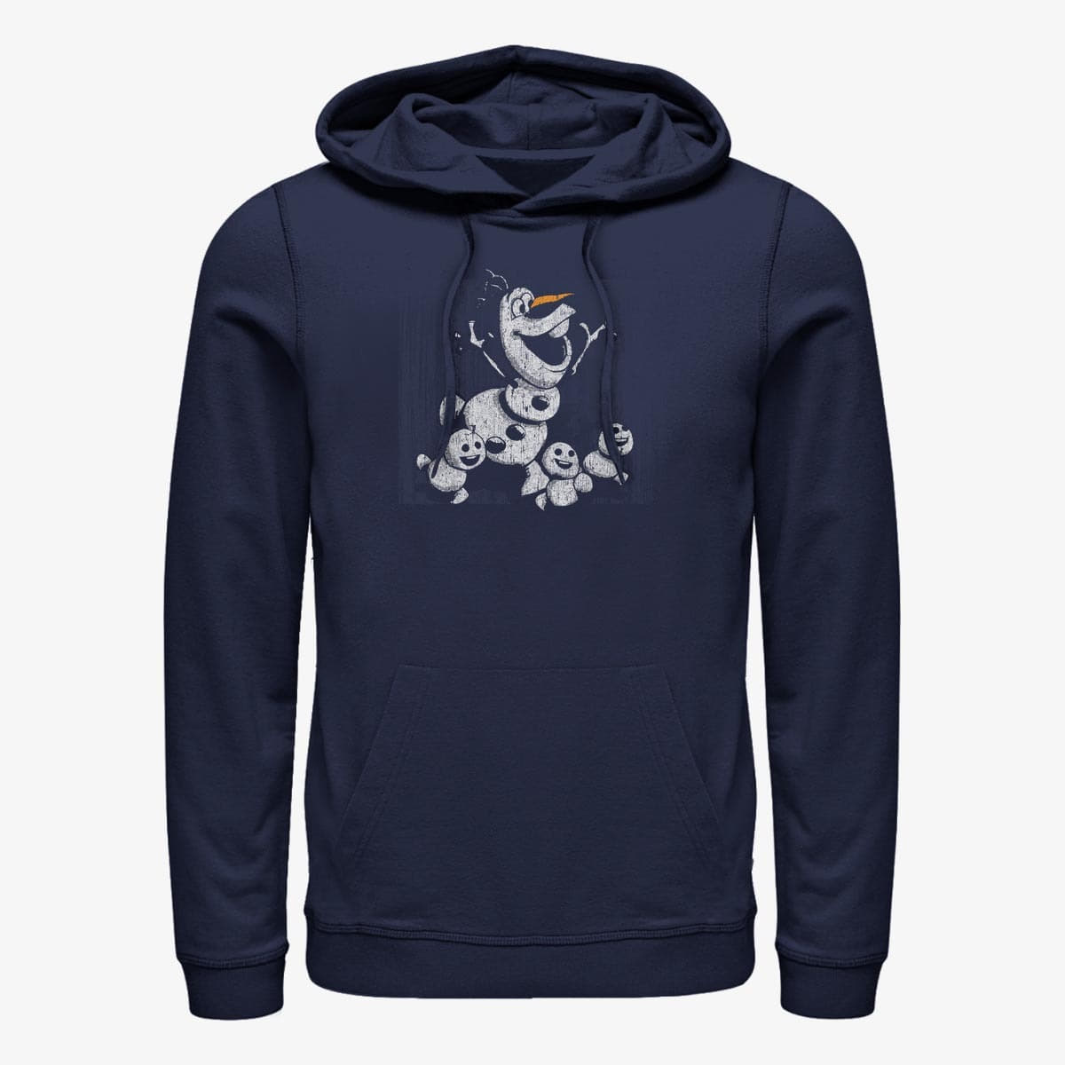 Dukserice Merch Disney Frozen - Olaf and Snowmies Unisex Hoodie Navy Blue