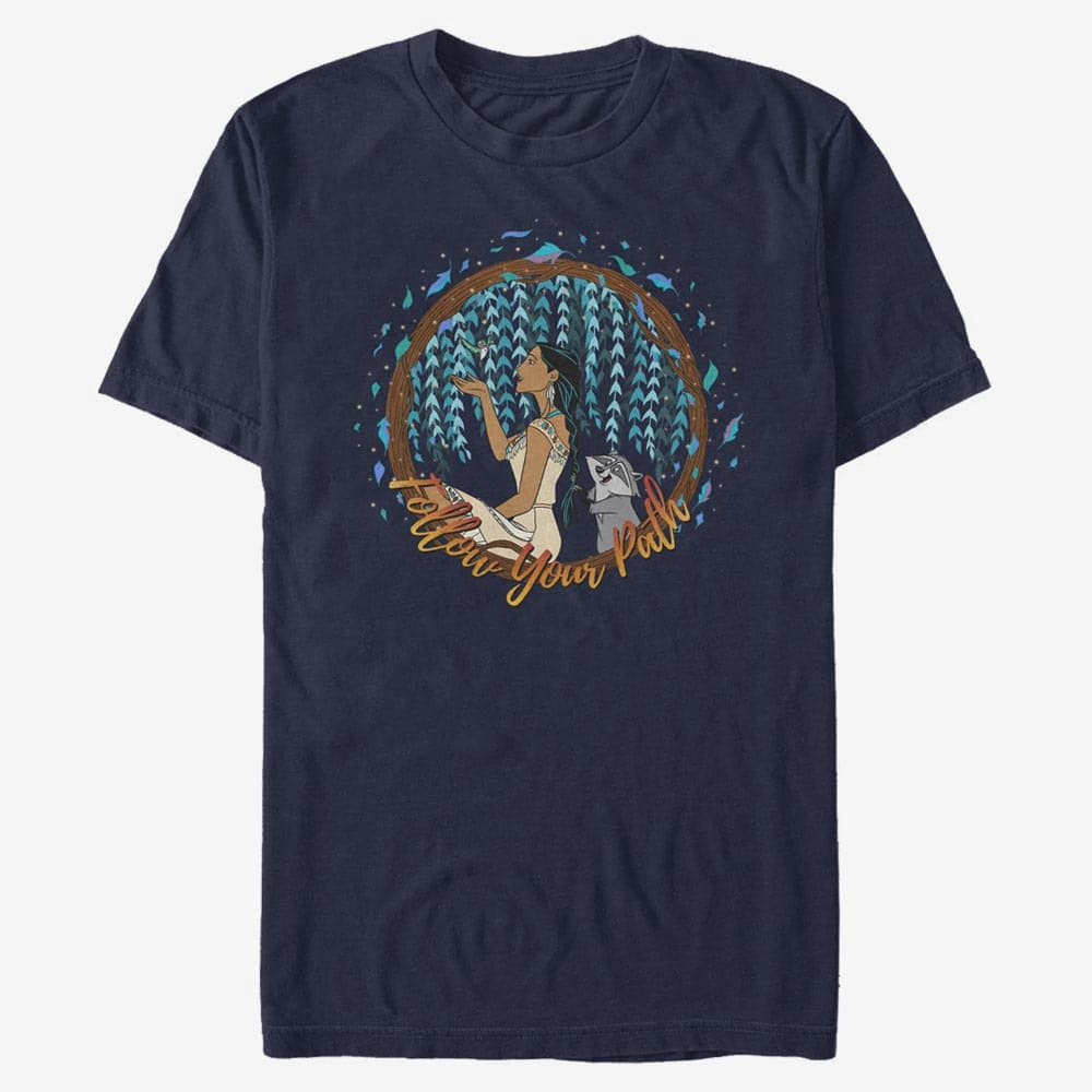 Magliette Merch Disney Pocahontas - Pocahontas and Meeko Unisex T-Shirt Navy Blue