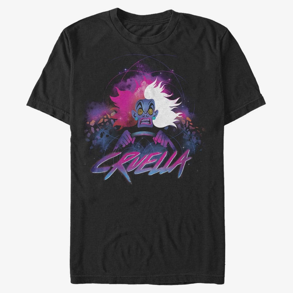 majice kratkih rukava Merch Disney Villains - Cruella Rock Unisex T-Shirt Black