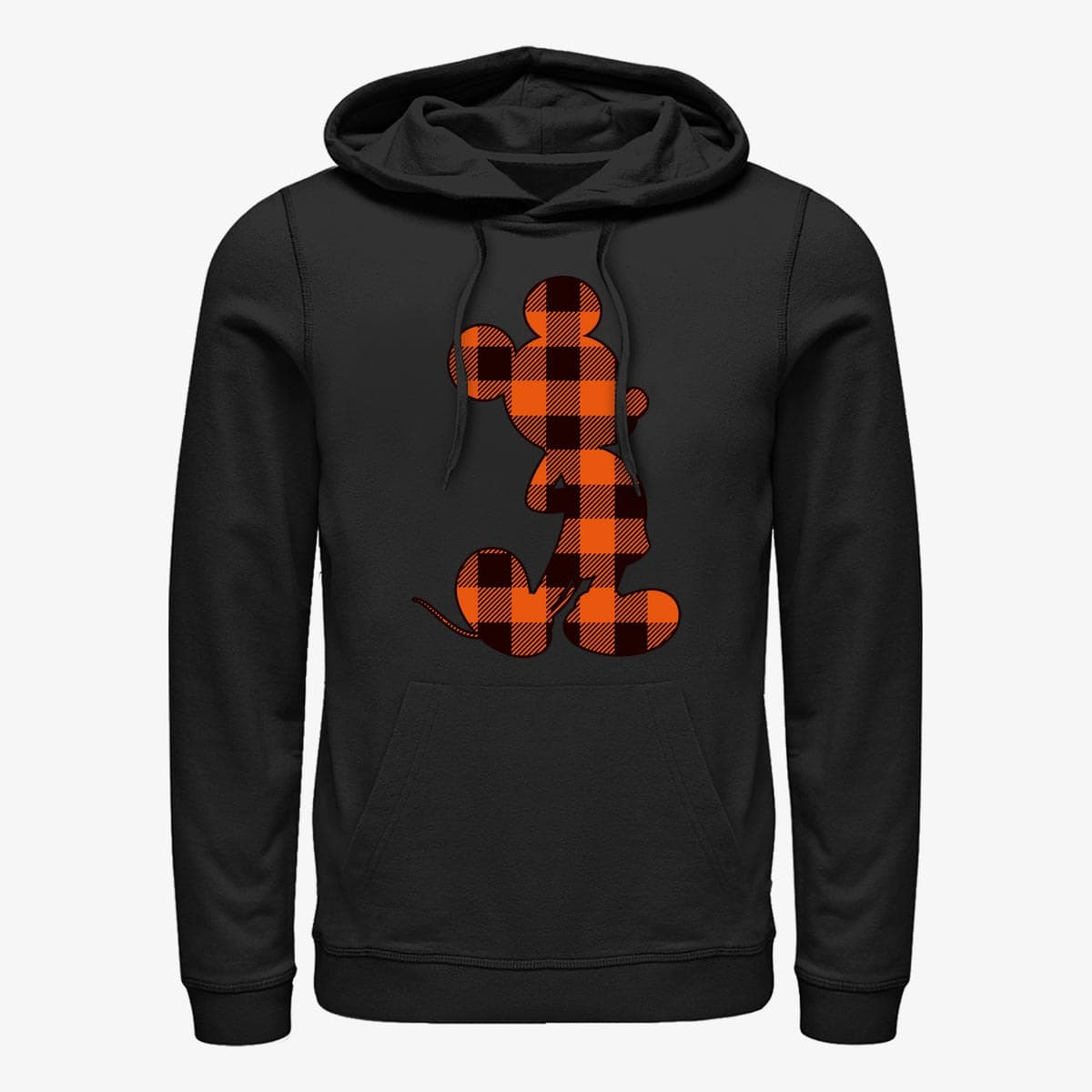 Толстовки та реглани Merch Disney Mickey Classic - Autumn Buffalo Check Mickey Unisex Hoodie Black