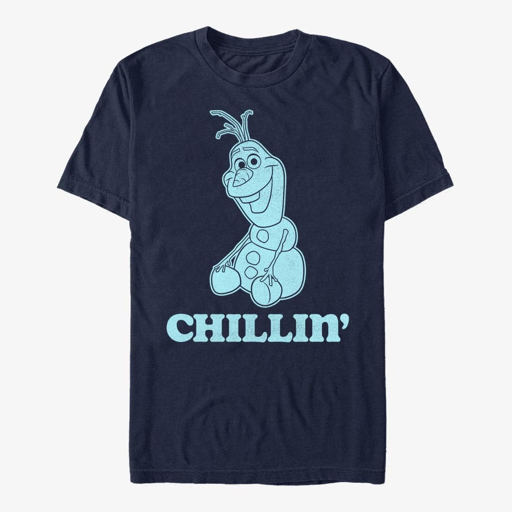 T-Shirts Merch Disney Frozen - Basic Chill Unisex T-Shirt Navy Blue