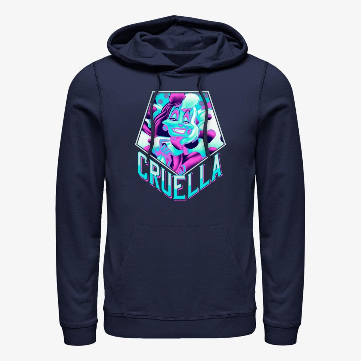 Dukserice Merch Disney 101 Dalmatians - Cruella Pentaneon Unisex Hoodie Navy Blue