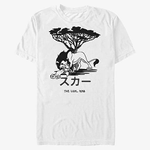 T-shirt Merch Disney The Lion King - Scar Kanji Unisex T-Shirt White