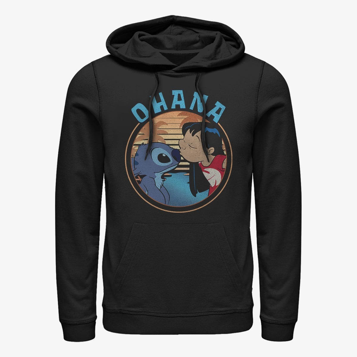 Kapuutsikud ja kampsunid Merch Disney Lilo & Stitch - Lilo And Stitch Ohana Unisex Hoodie Black