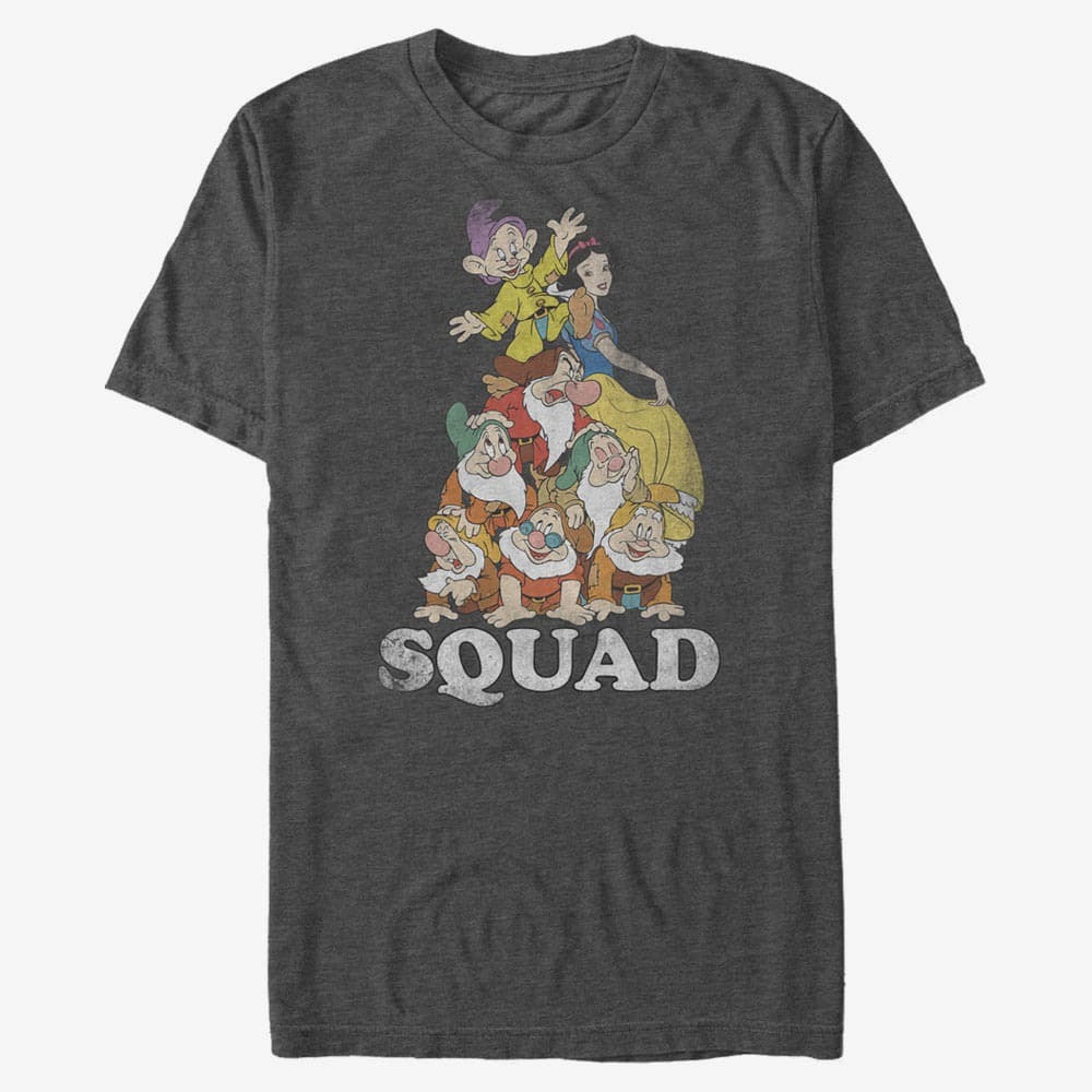 T-shirts Merch Disney Snow White - Squad Dwarfs Unisex T-Shirt Dark Heather Grey