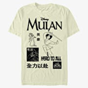 Merch Disney Mulan - Mulan Grid Unisex T-Shirt Natural