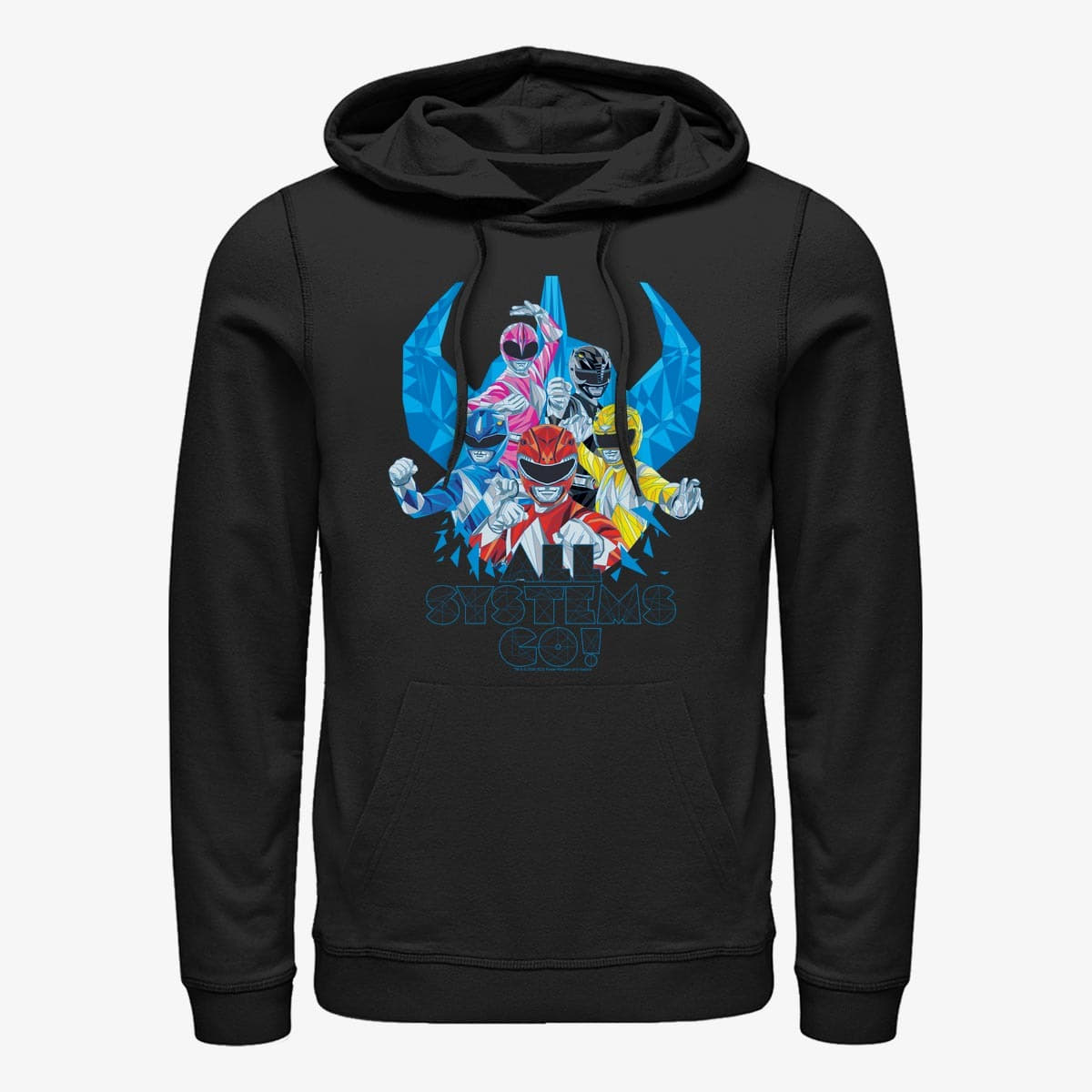 Толстовки та реглани Merch Hasbro Vault Power Rangers - Systems Go Unisex Hoodie Black