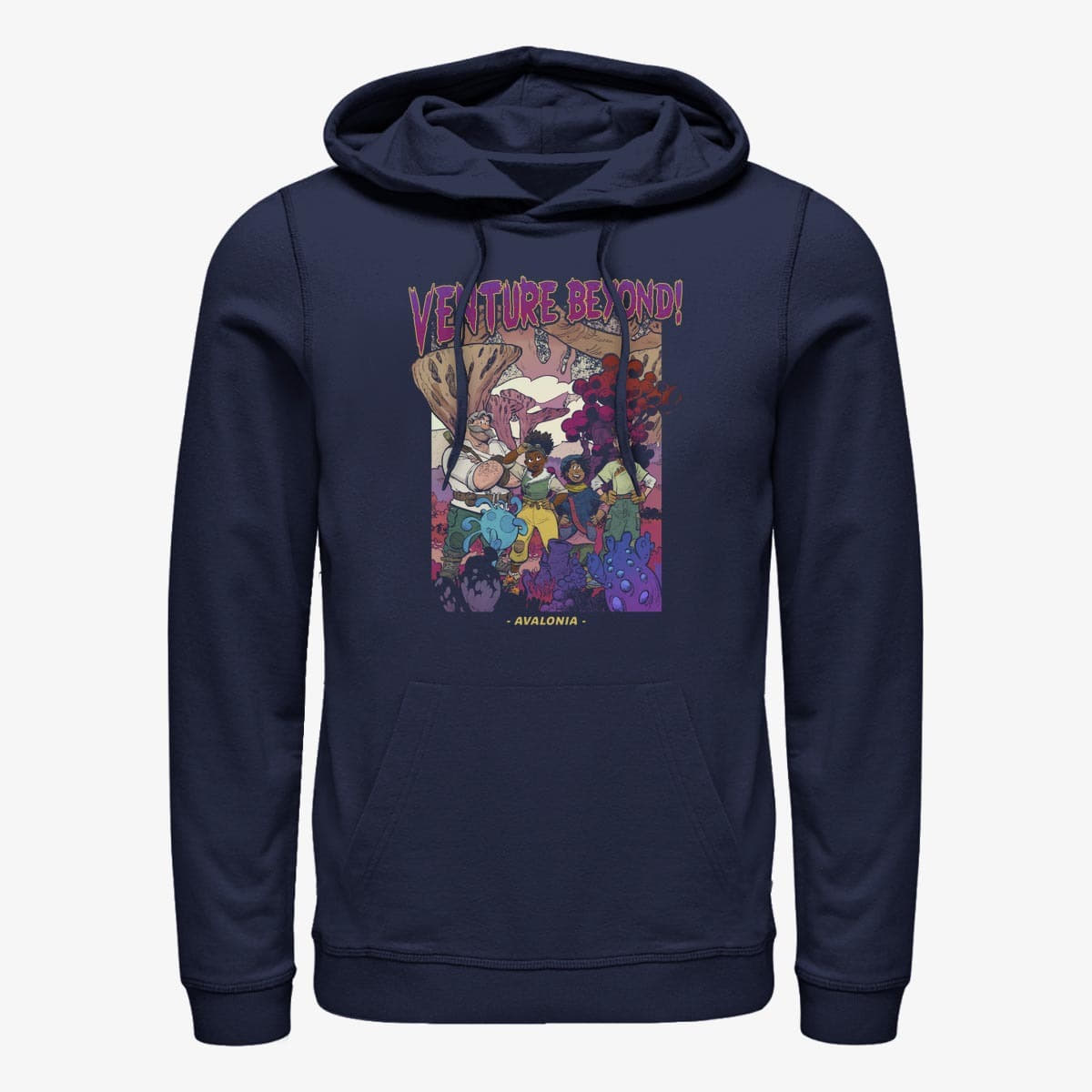 Kapucnis pulóverek és pulcsik Merch Disney Strange World - Venture Beyond Unisex Hoodie Navy Blue