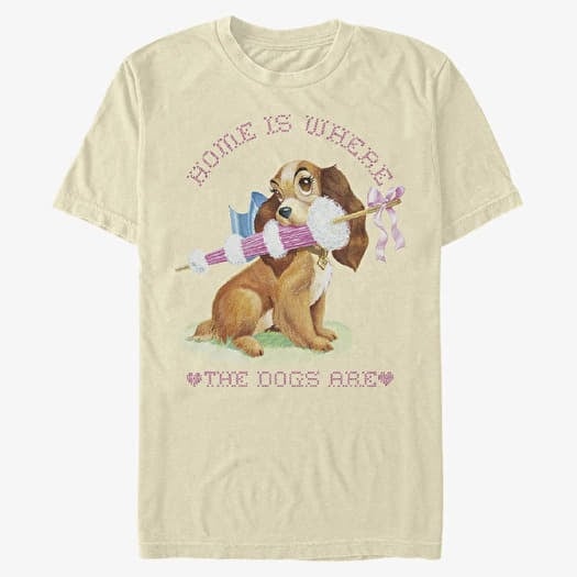 T-shirt Merch Disney Classics Lady & The Tramp - Home Dog Unisex T-Shirt Natural