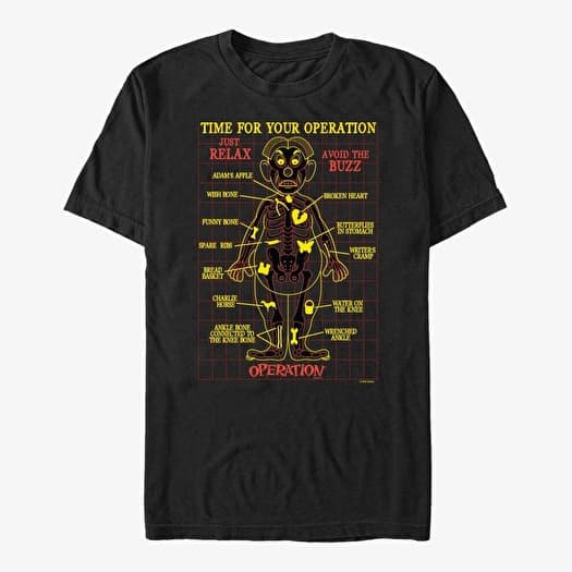 Tričko Merch Hasbro Operation - Operation Schematic Unisex T-Shirt Black