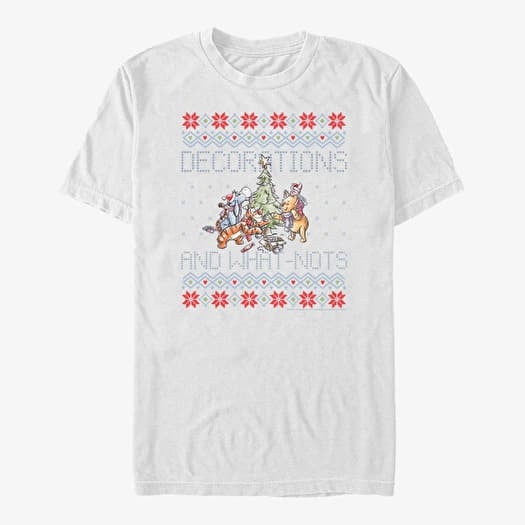 T-shirt Merch Disney Winnie The Pooh - Pooh Isle Pattern Unisex T-Shirt White