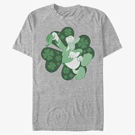 T-shirt Merch Disney Classic Mickey - Lucky Duck Donald Unisex T-Shirt Heather Grey