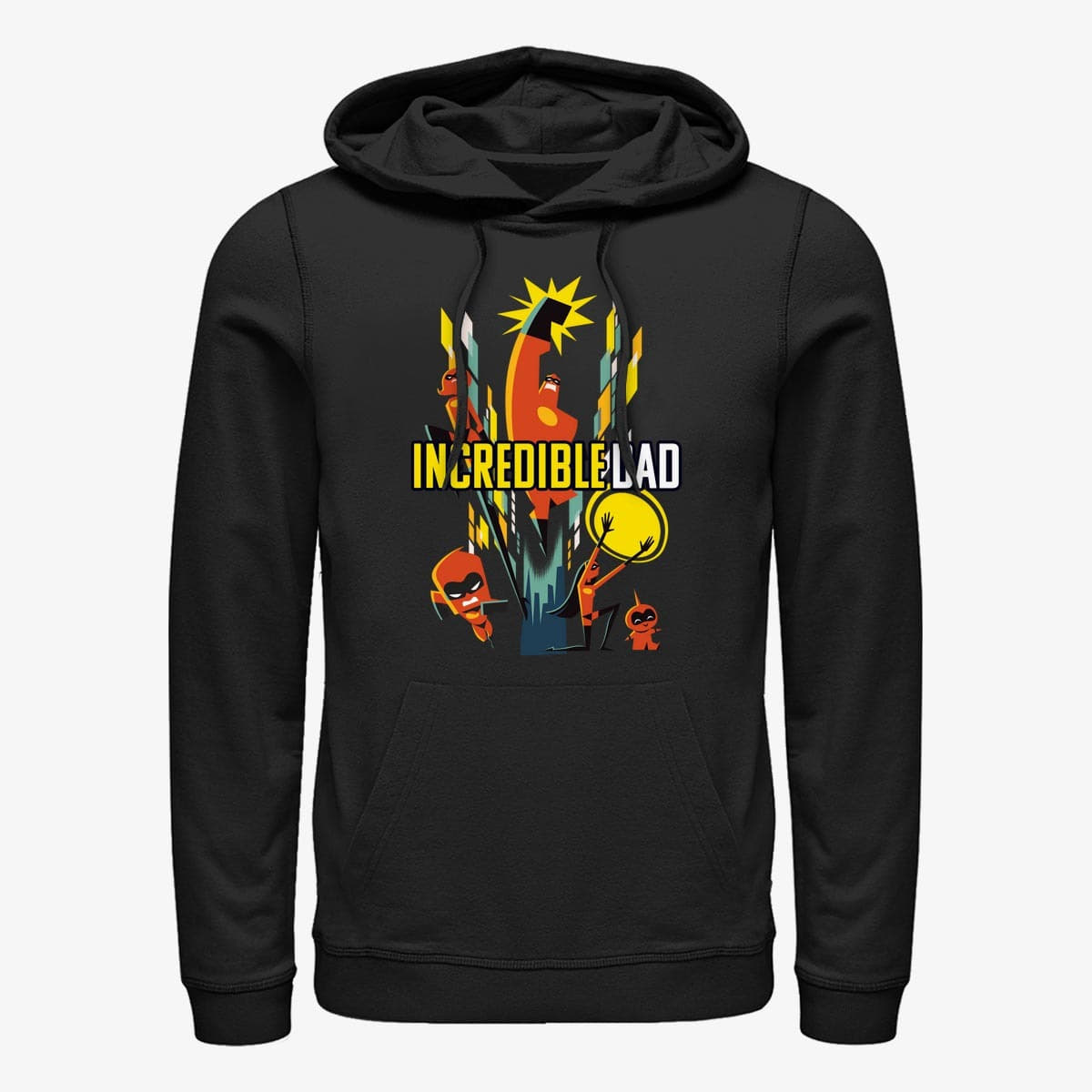 Bluzy Merch Disney Incredibles 2 - Dad Family Unisex Hoodie Black