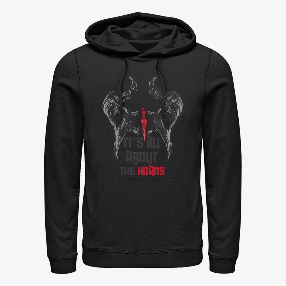 Kapucnis pulóverek és pulcsik Merch Disney Maleficent: Mistress Of Evil - All About The Horns Unisex Hoodie Black