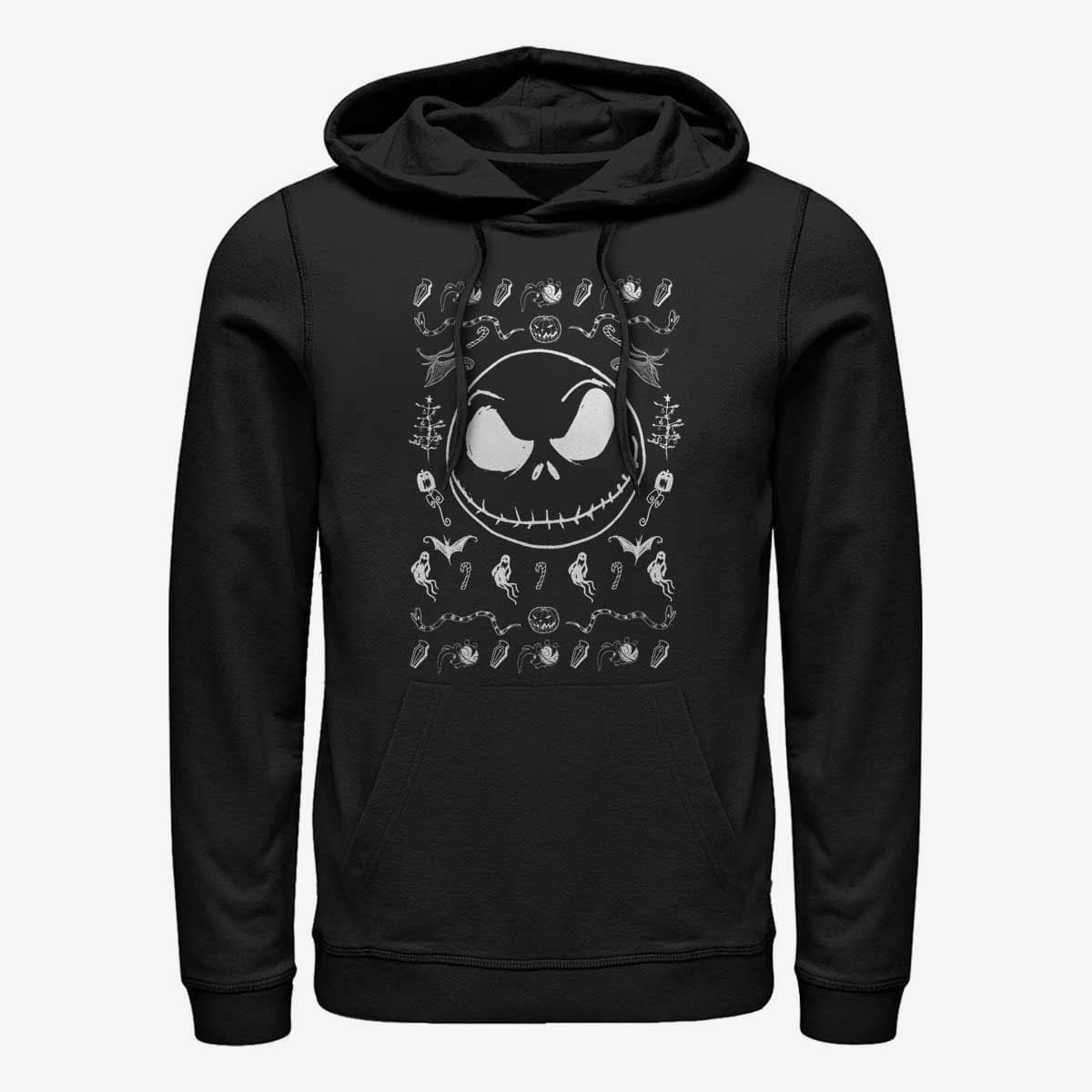 Kapuutsikud ja kampsunid Merch Disney Classics Nightmare Before Christmas - Jack Spooky Sweater Unisex Hoodie Black