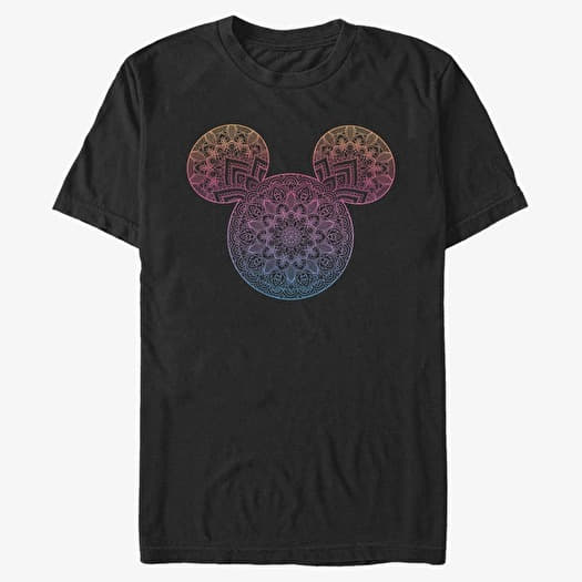 T-shirt Merch Disney Classic Mickey - Mickey Mandala Fill Unisex T-Shirt Black