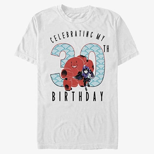 T-shirt Merch Disney Big Hero 6 Movie - Baymax 30 Years Unisex T-Shirt White