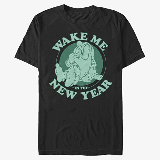T-shirt Merch Disney Snow White - Sleepy New Year Unisex T-Shirt Black