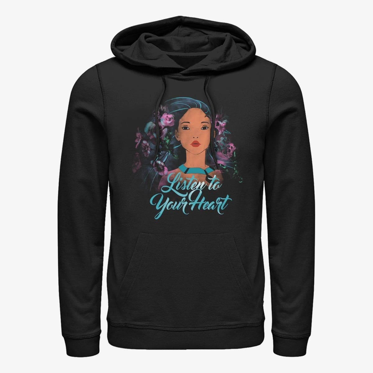 Kapuutsikud ja kampsunid Merch Disney Pocahontas - Flower Pocahontas Unisex Hoodie Black