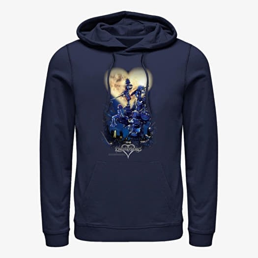 Pulóver Merch Disney Kingdom Hearts - Poster Logo Unisex Hoodie Navy Blue