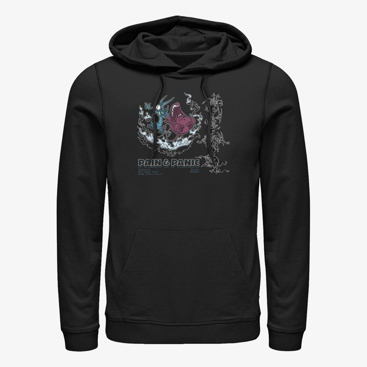 Dukserice Merch Disney Villains - WE ARE WORMS Unisex Hoodie Black