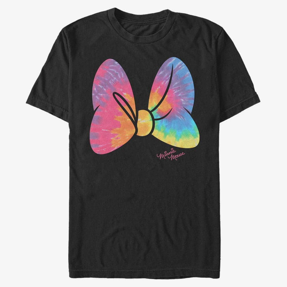 majice kratkih rukava Merch Disney Classics Mickey & Friends - Tie Dye Bow Unisex T-Shirt Black