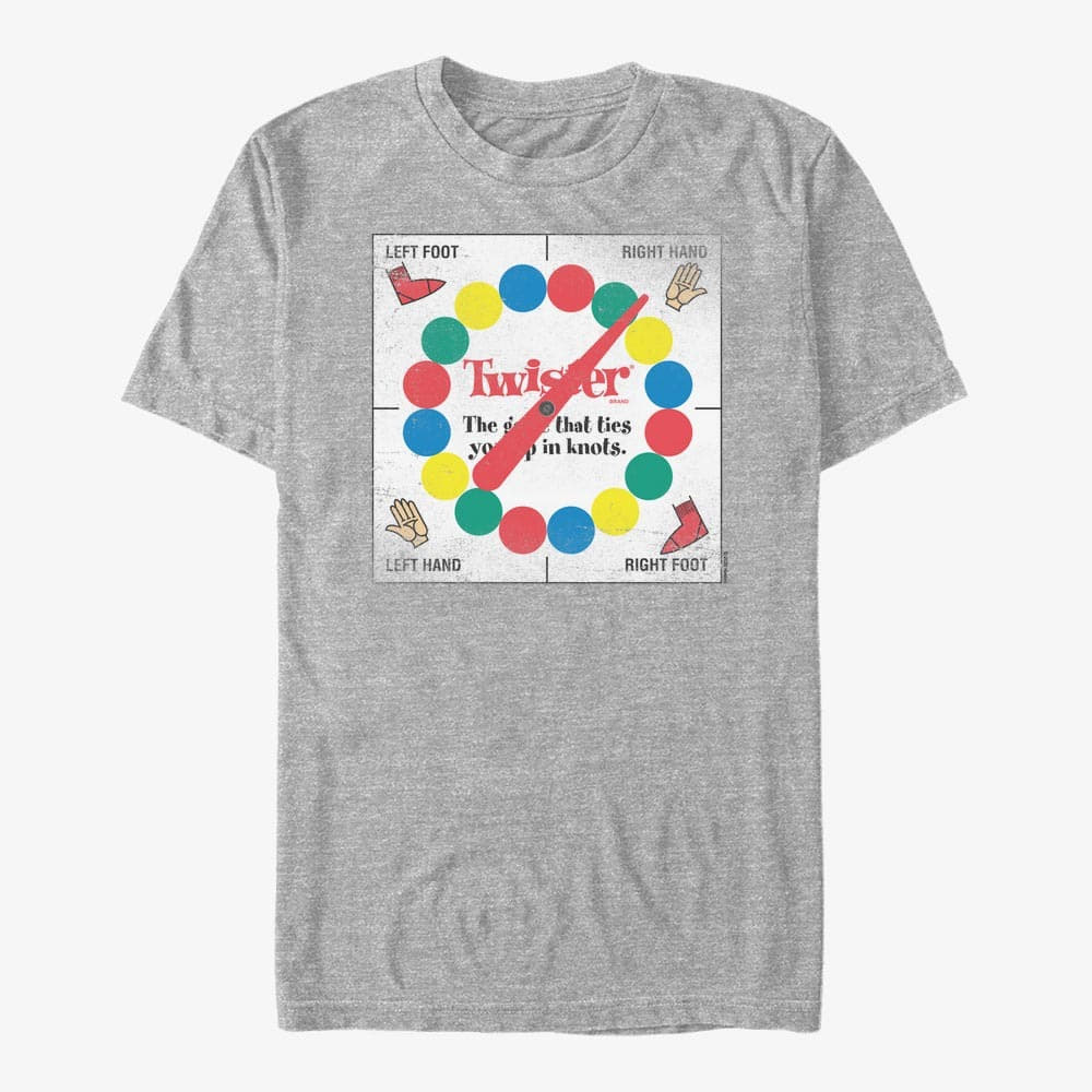 Тениски Merch Hasbro Vault Twister - TWISTER GAMEBOARD DISTRESSED Unisex T-Shirt Heather Grey