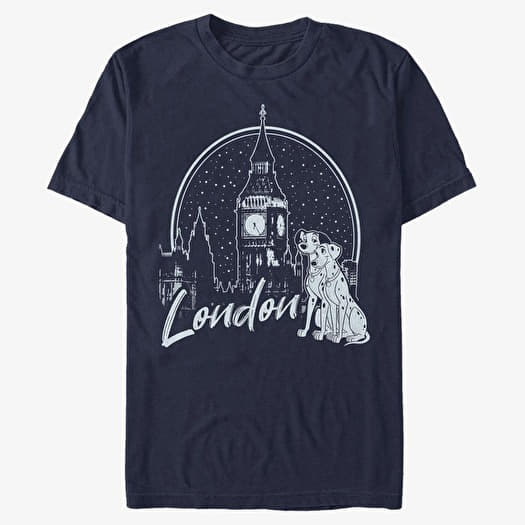 T-shirt Merch Disney Classics 101 Dalmatians - London Pups Unisex T-Shirt Navy Blue