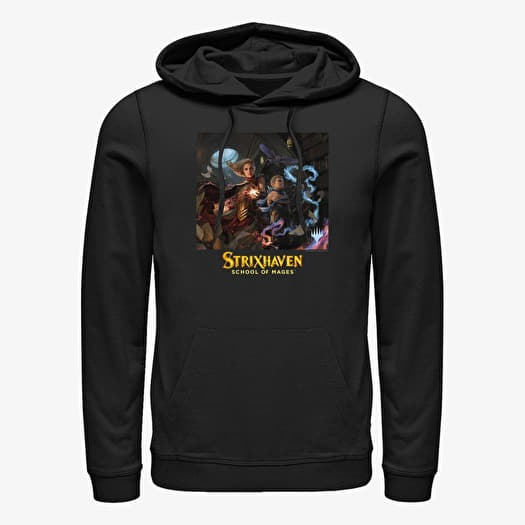 Sweatshirt Merch Magic: The Gathering - Red Blue Magic Unisex Hoodie Black