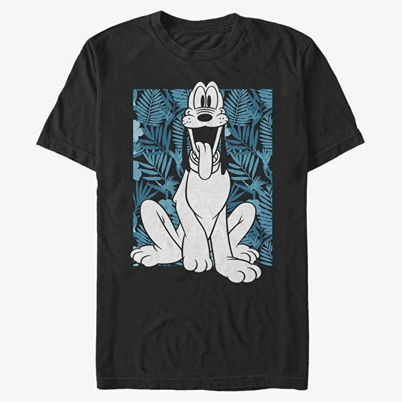 Merch Disney Classics Mickey Classic - Pluto Thirty Unisex T-Shirt Black