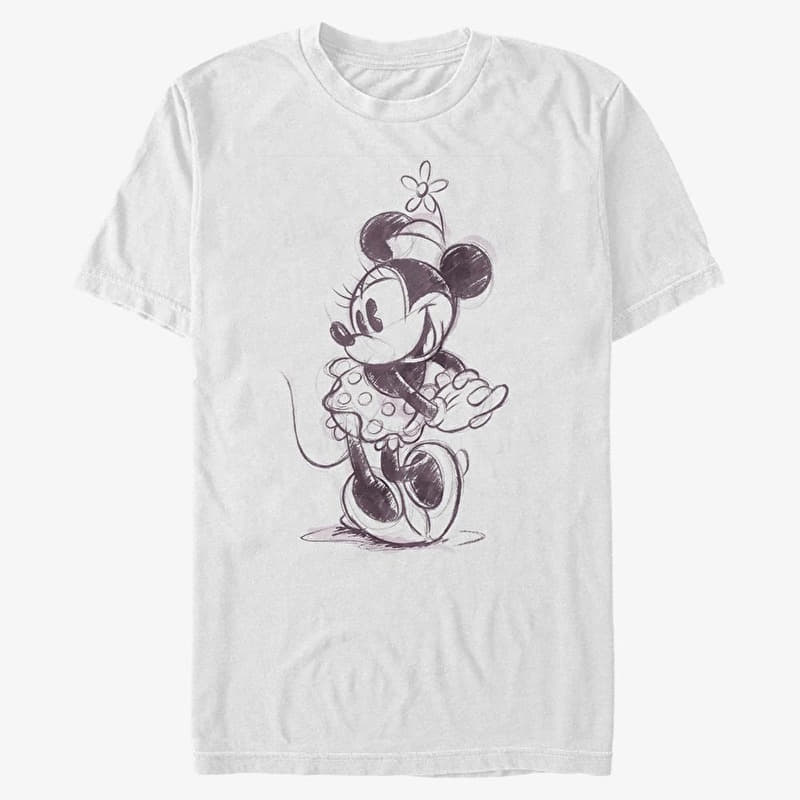 T-särk Merch Disney Classics Mickey Classic - Sketchy Minnie Unisex T-Shirt White