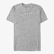 Merch Hasbro Vault Yahtzee - YAHTZEE LOGO DISTRESSED Unisex T-Shirt Heather Grey
