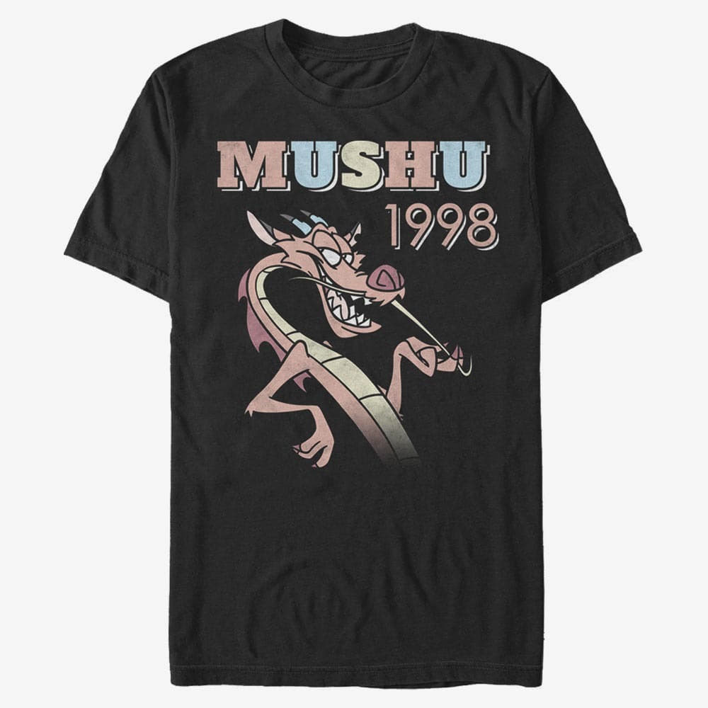 T-shirts Merch Disney Mulan - 90s Mushu Unisex T-Shirt Black