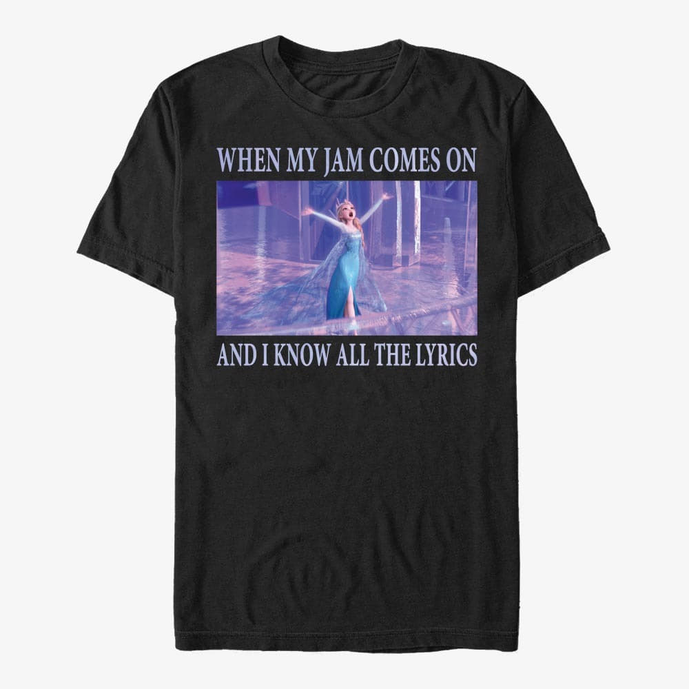 T-Shirts Merch Disney Frozen - Elsa Meme Unisex T-Shirt Black