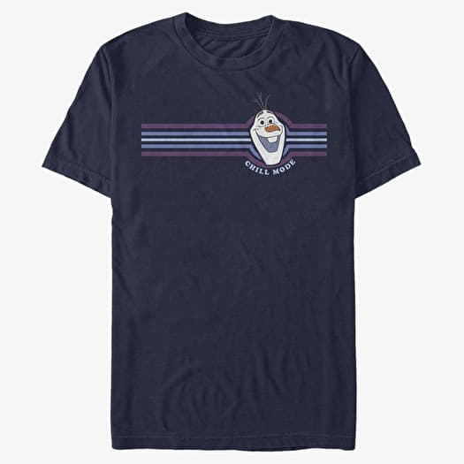 T-shirt Merch Disney Frozen 2 - Chill Stripe Mode Unisex T-Shirt Navy Blue