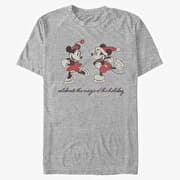 Merch Disney Mickey Classic - Vintage Holiday Skaters Unisex T-Shirt Heather Grey