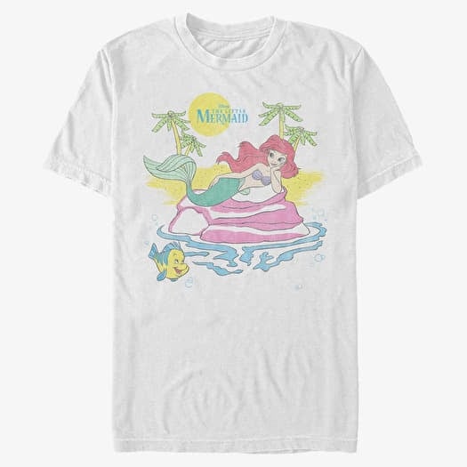 T-shirt Merch Disney The Little Mermaid - Beachy Ariel Unisex T-Shirt White