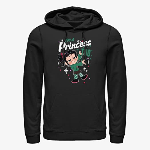 Sweat-shirt Merch Disney Wreck-It Ralph 2 - Princess Too Unisex Hoodie Black