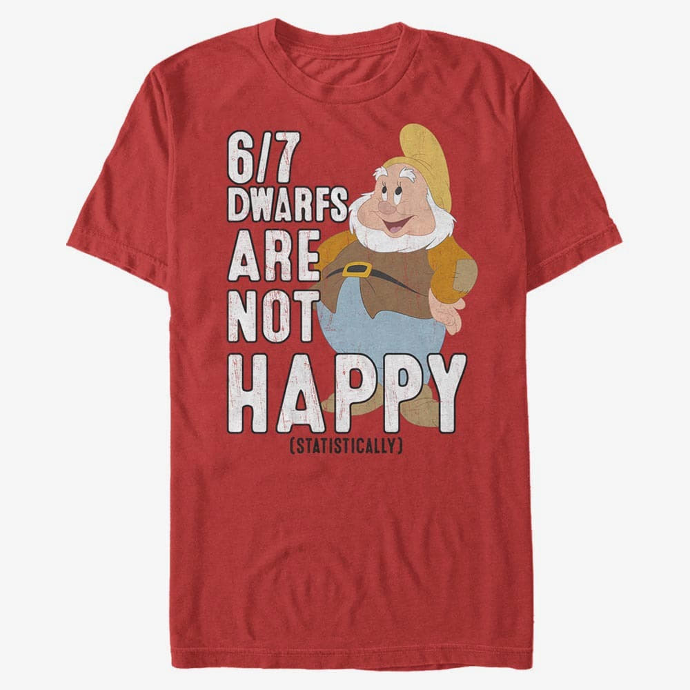 T-Shirts Merch Disney Snow White - Not Happy Unisex T-Shirt Red