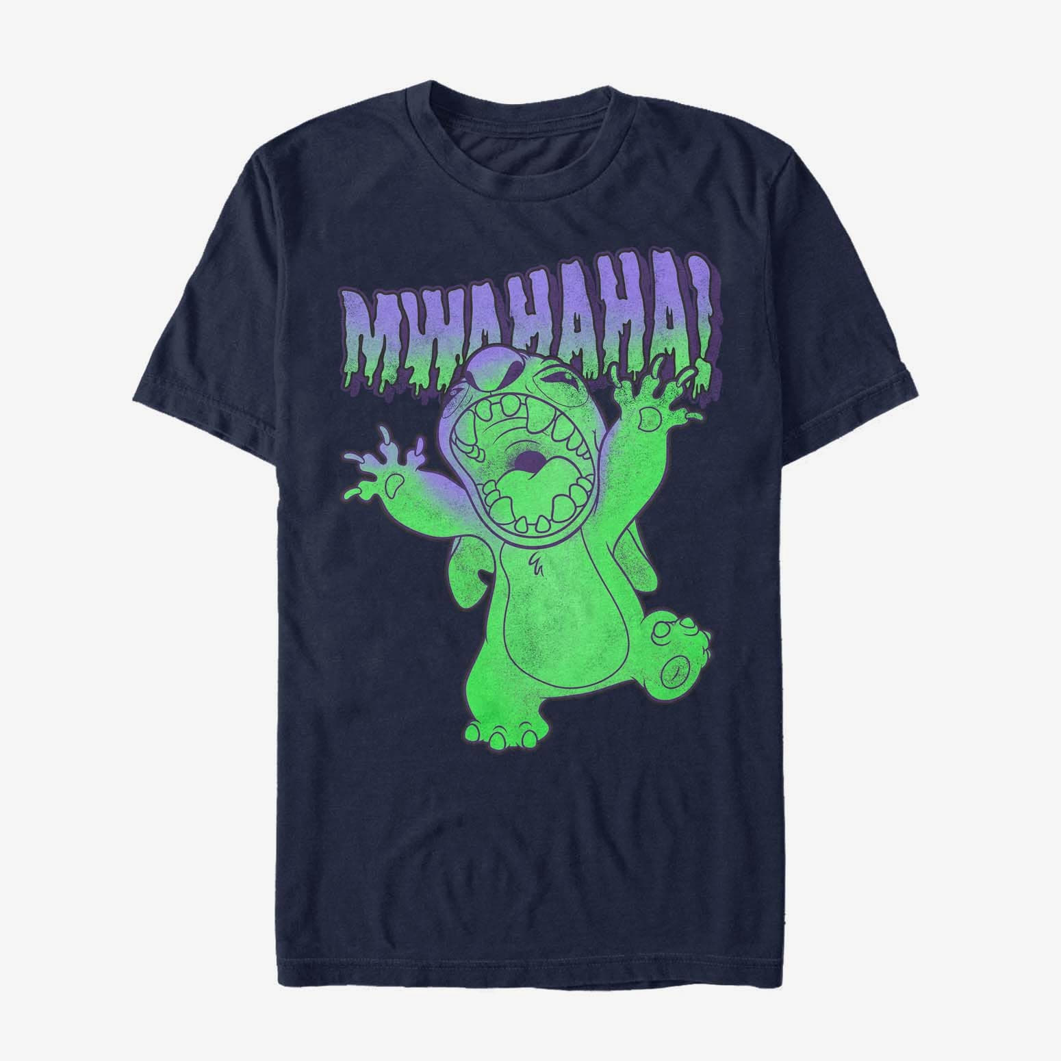 T-shirts Merch Disney Lilo & Stitch - Mwahaha Unisex T-Shirt Navy Blue